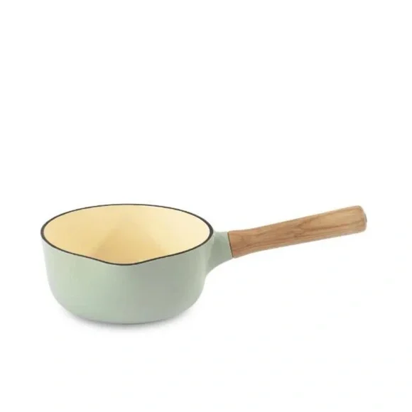 BergHOFF Ron 7" Saucepan 1.8Qt., Green, Enameled Cast Iron, Wood Handle